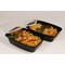 Cubeware Cubeware 38 oz. Rectangular Container Black Base With Clear Lid, PK150 CR-938B - alternate 1